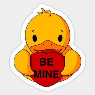 Be Mine Rubber Duck Sticker